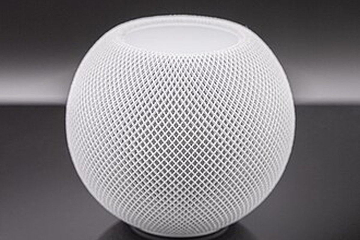 Apple HomePod mini — detail crop from the cited public reference image.
