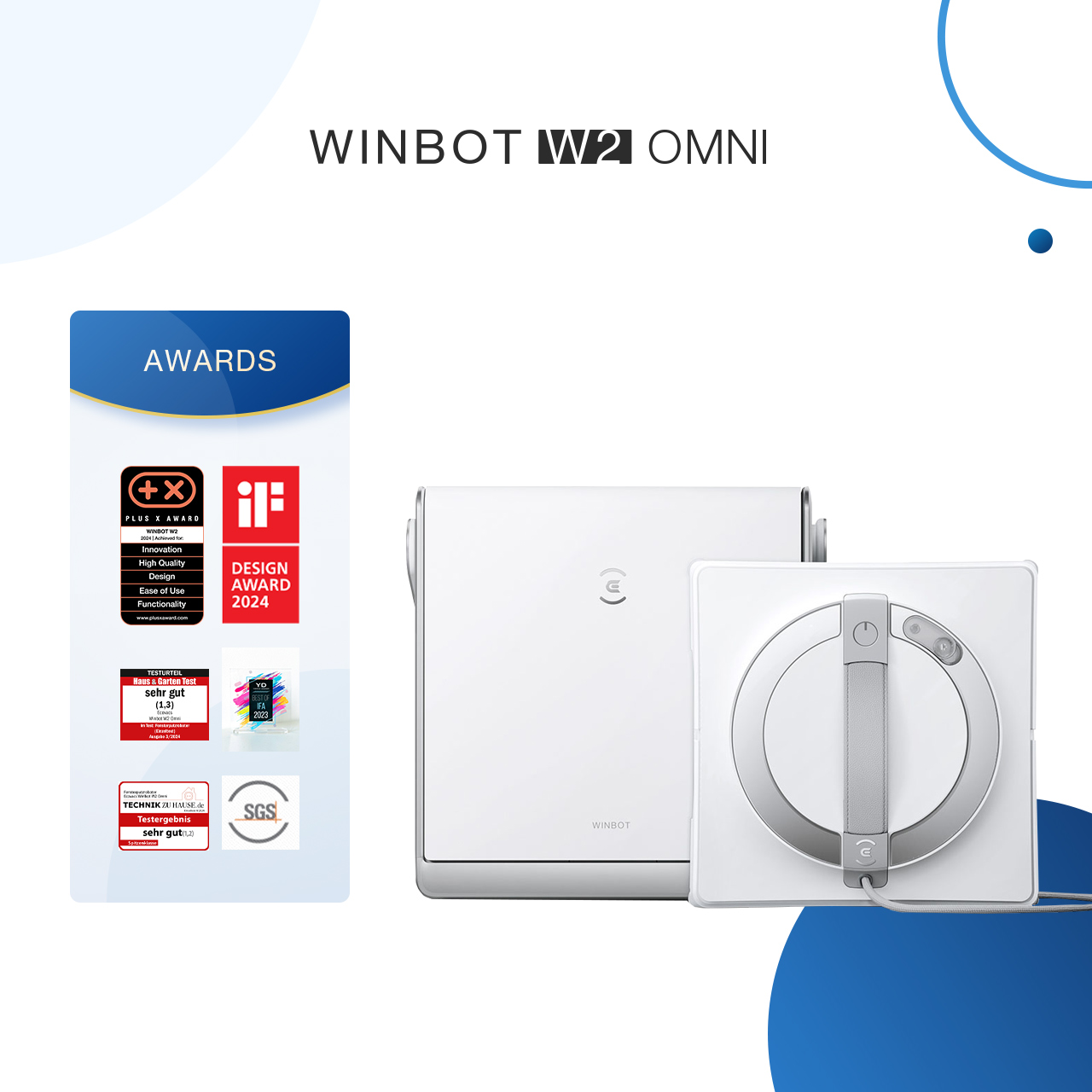 ECOVACS WINBOT W2 OMNI — manufacturer product photograph