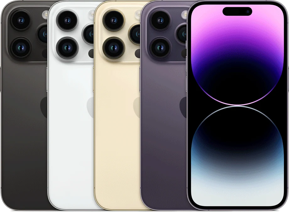 Manufacturer product view of the iPhone 14 Pro.