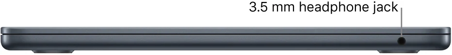 Manufacturer port and control illustration for MacBook Air (M2, 2022).