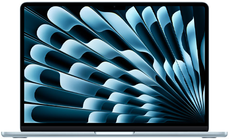 The 13-inch MacBook Air shown in Apple’s product photography. Choose the workspace size before committing to a configuration.