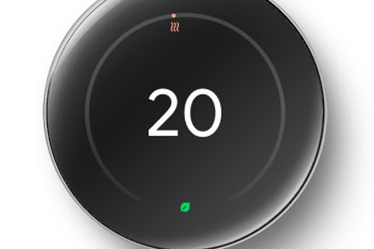 Google Nest Learning Thermostat (4th gen) — detail crop from the cited public reference image.