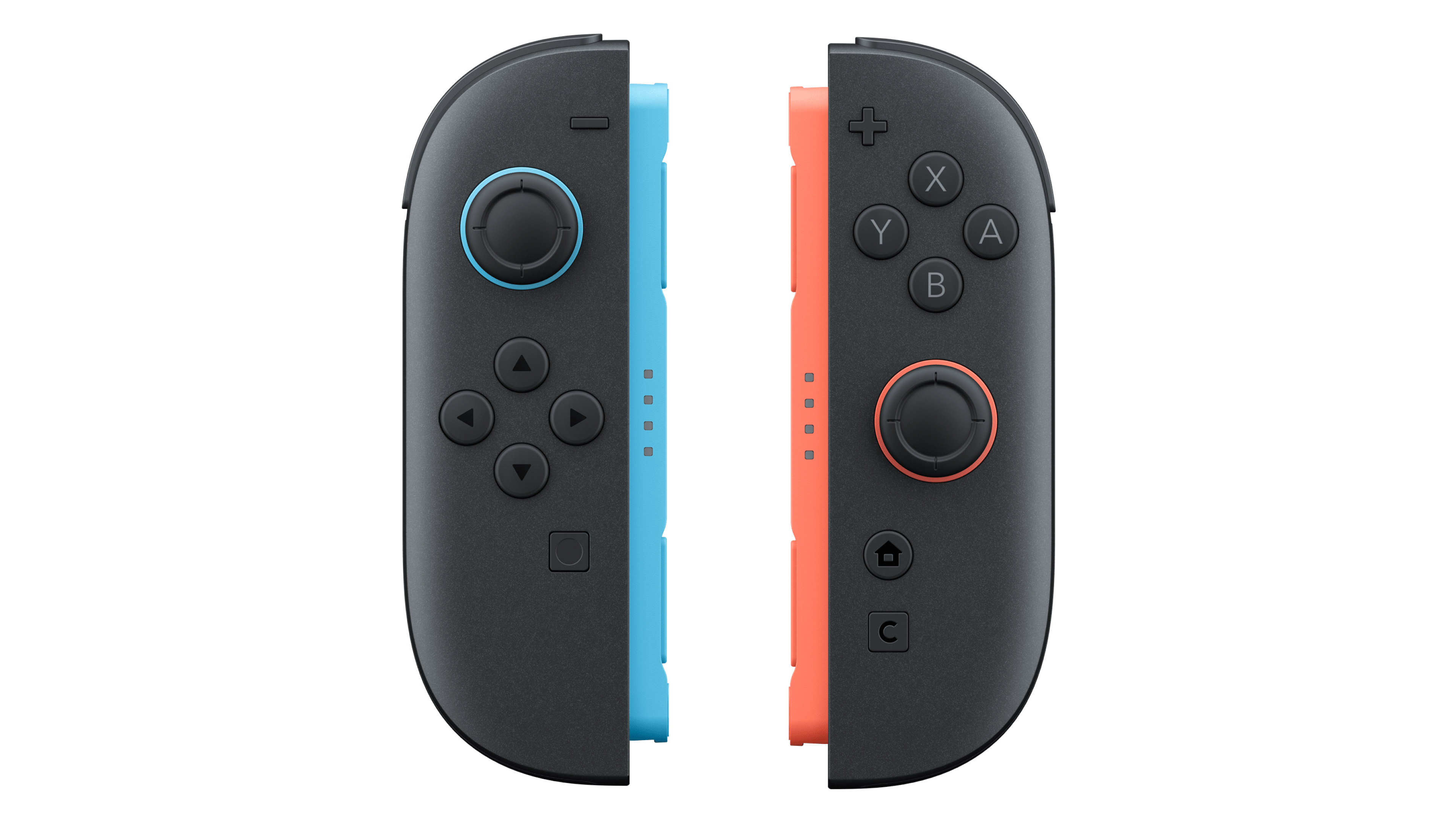 Joy-Con 2 controllers in Nintendo’s product photography. Mouse controls and other controller features depend on game support.