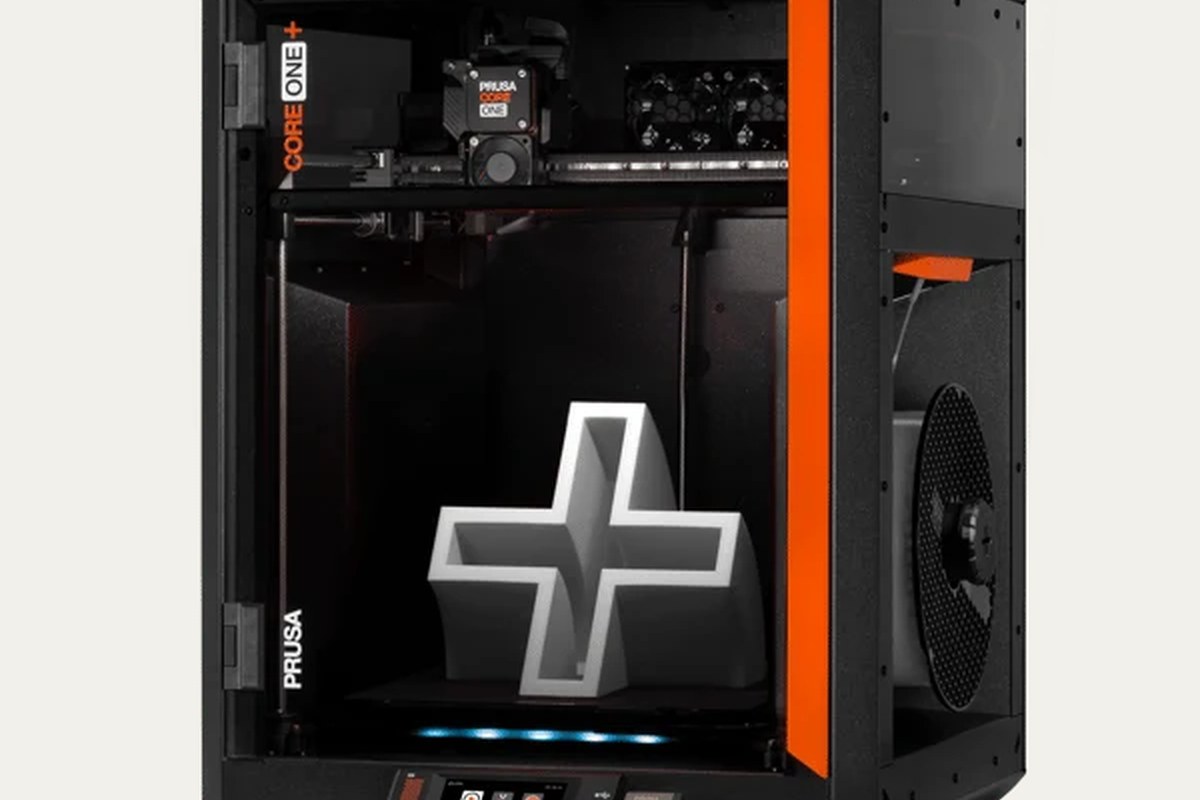Prusa CORE One+ (Gen 2) — detail crop from the cited public reference image.
